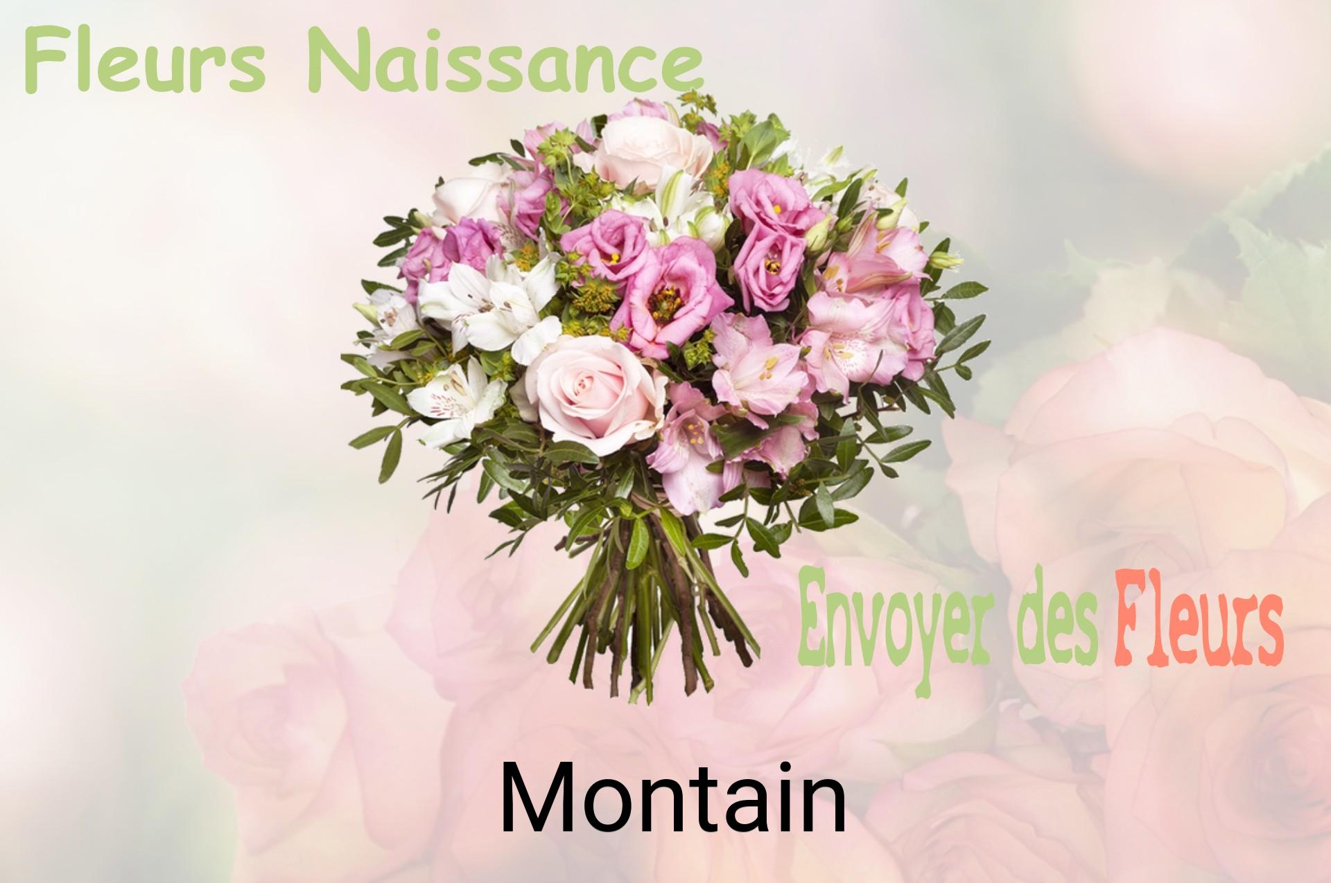 Bouquet de fleurs de naissance livré à Montain